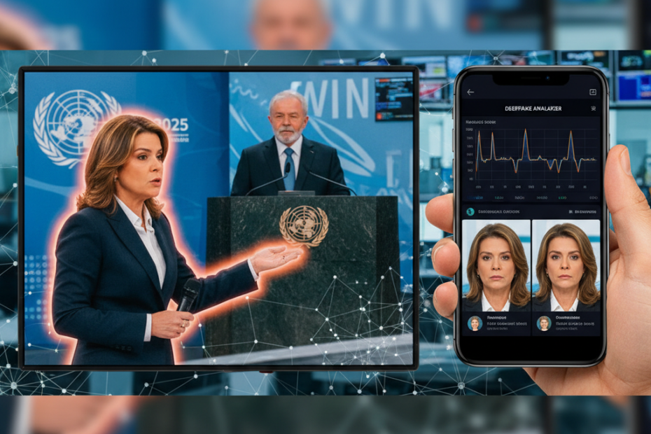 Renata Vasconcellos elogiando Lula na ONU? Saiba por que é fake