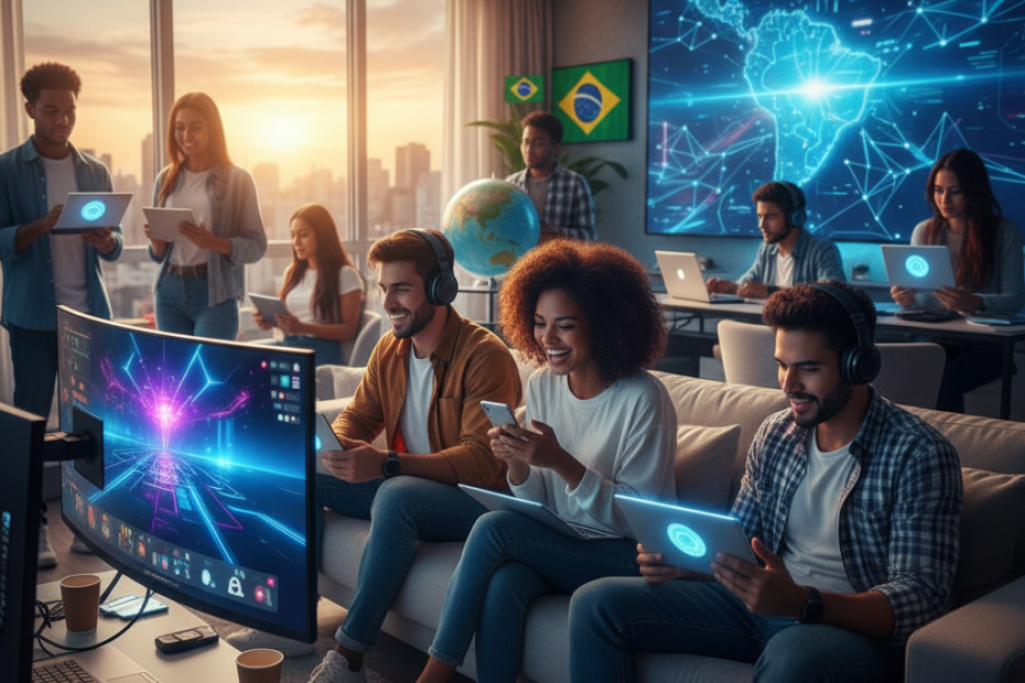 Brasil no topo do mundo digital: brasileiros passam 52 anos online
