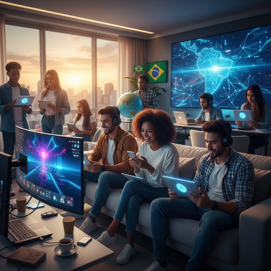 Brasil no topo do mundo digital: brasileiros passam 52 anos online