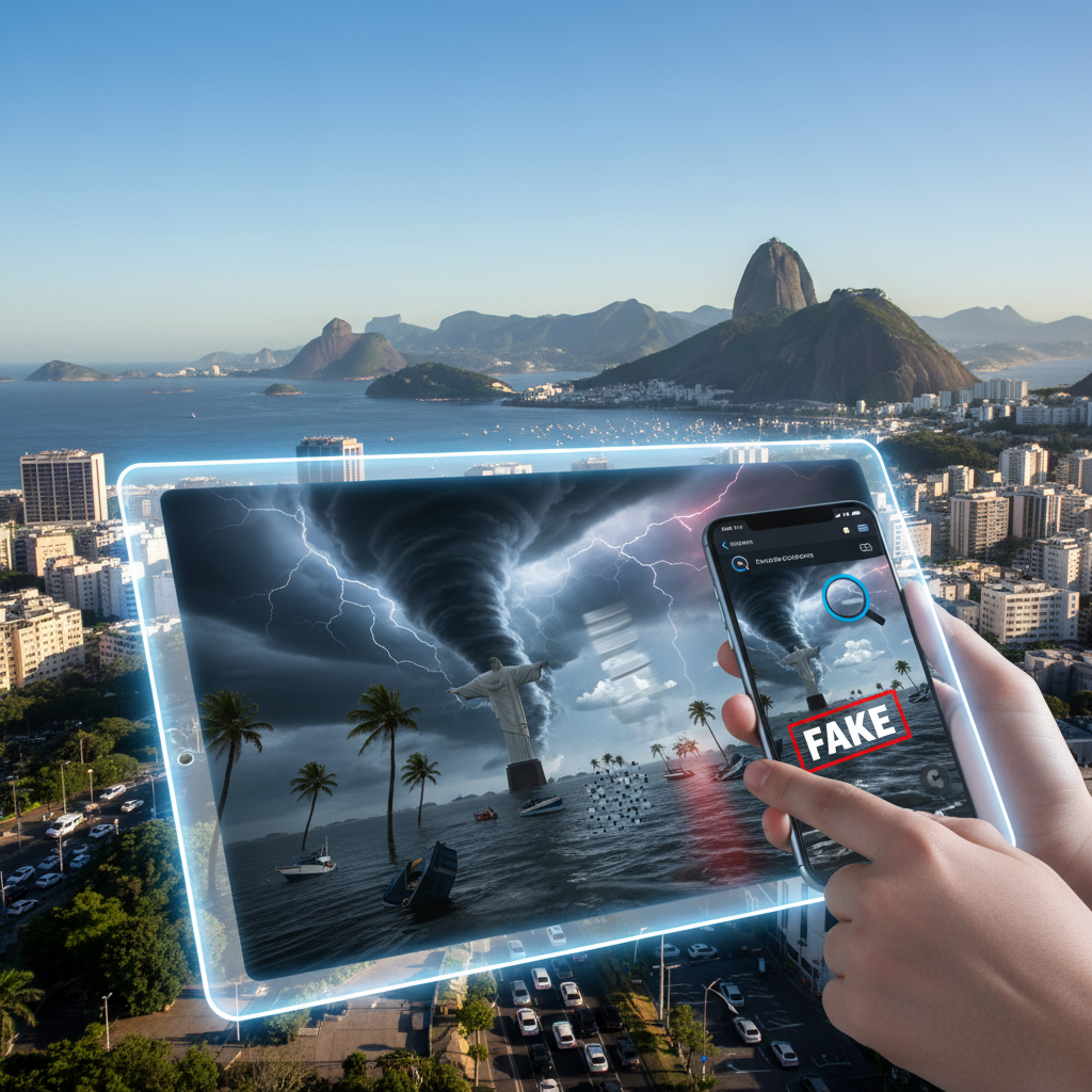 A Armadilha da IA: Como uma Foto Falsa do Vendaval no Rio Viralizou